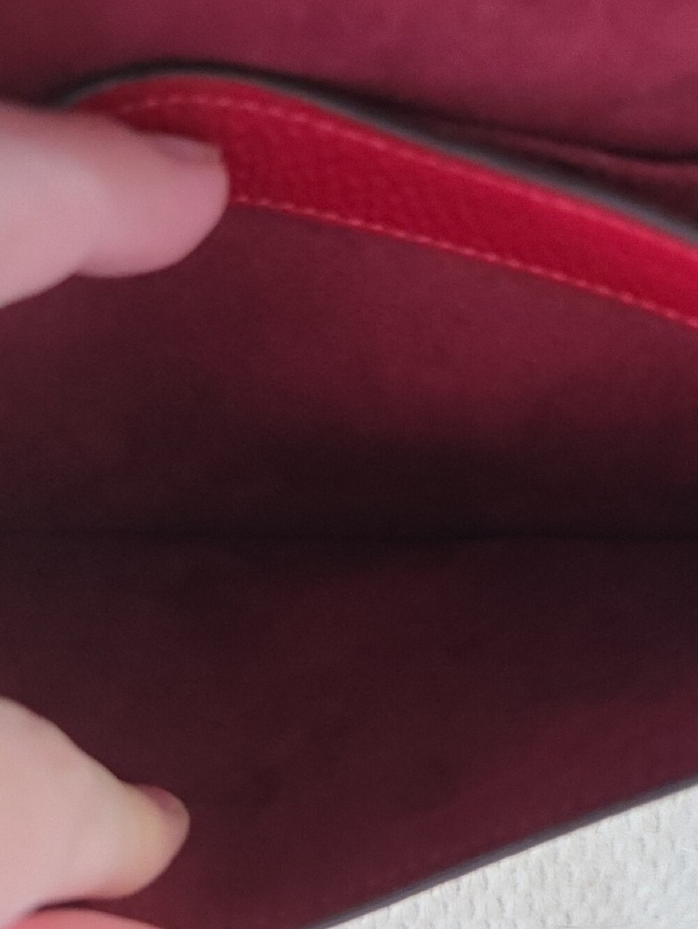 Coach Ellen Crossbody Bag with Diagonal Stripes - Red & Chalk White - Picture 13 of 16